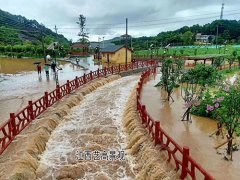 <b><font color='#FF0000'>九江仿木栏杆厂家河道暴雨现状，艺高景观仿木护栏不惧洪水来袭</font></b>